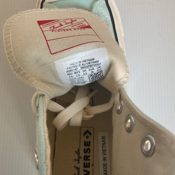 NEW Converse Chuck Taylor All Star High Tops Mint Green Women 7.5 / Men 5.5 NWT - Picture 7 of 10